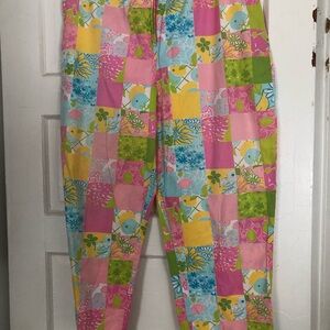 Lilly Pulitzer Vibrant Patchwork women’s pants size 14